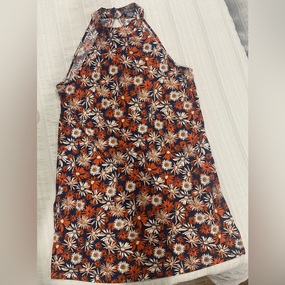 Suzy Shier Floral long tunic tank